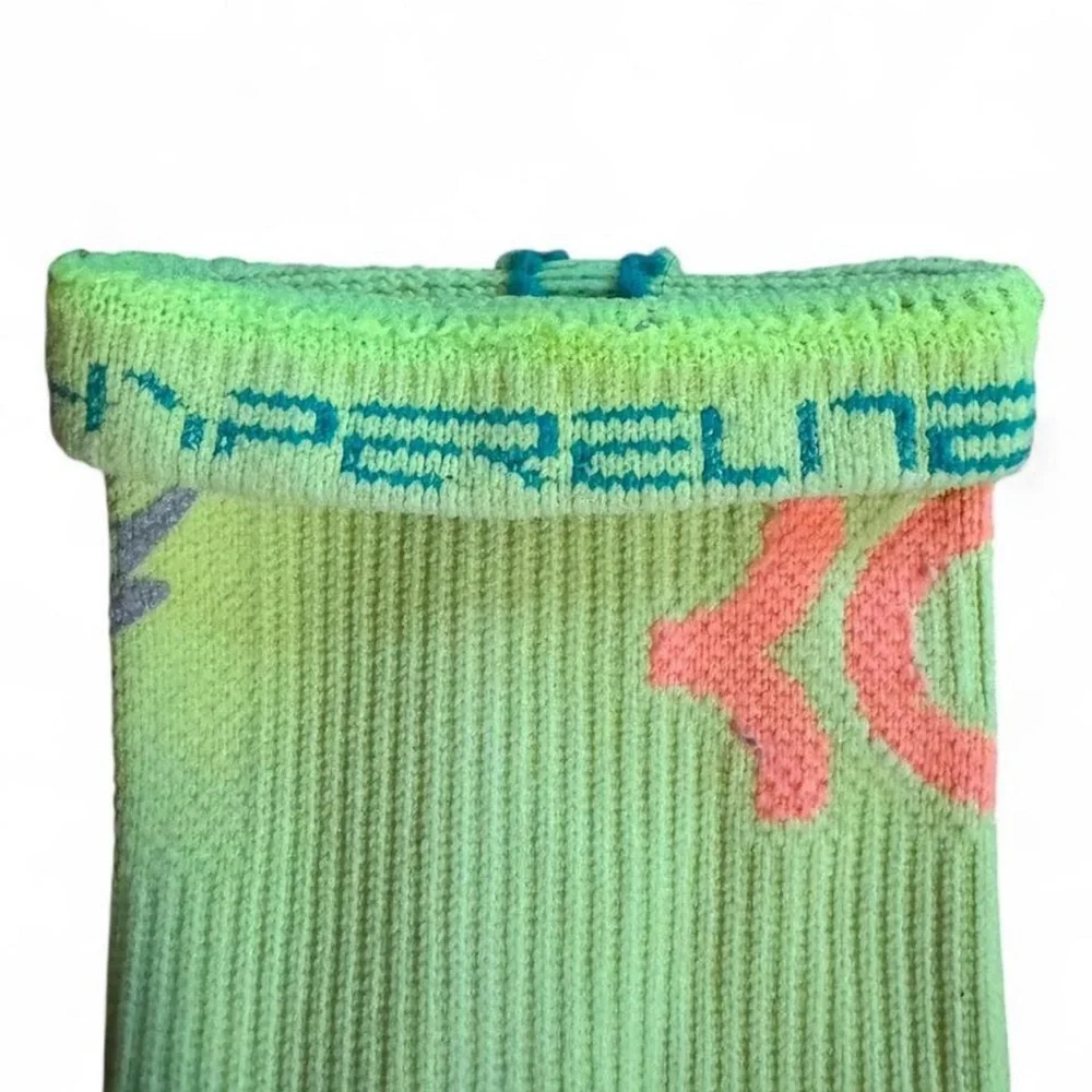 Nike KD Hyperelite Basketball Socks Youth Medium Volt Green Lightning